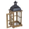 41cm Brown Wooden Lantern [712322]