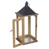 41cm Brown Wooden Lantern [712322]