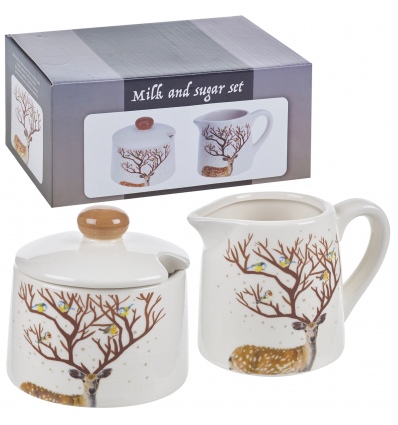 Dolomite Stag Design Sugar & Milk Jug Set [524868]