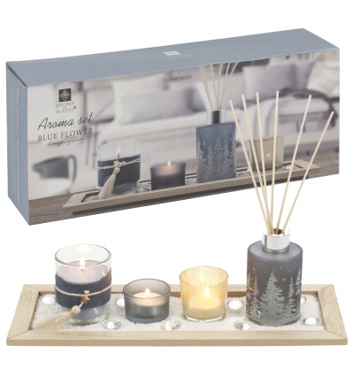 5 Pcs Fragrance Gift Set on Rectangle Wood Tray [654367]