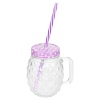 400ml Glass Pinepapple Glass Mug Jar With Straw [288899]