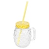 400ml Glass Pinepapple Glass Mug Jar With Straw [288899]