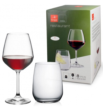 8pc Restaurant Range Wine & Tumbler Drinking Set [063684]