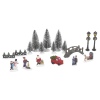 25pc Mini Christmas Village scene Set With Light Up House [335494]