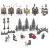 25pc Mini Christmas Village scene Set With Light Up House [335494]