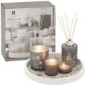 5 Pcs Fragrance Gift Set on Round White Wooden Tray [654343]