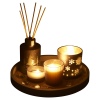5 Pcs Fragrance Gift Set on Round White Wooden Tray [654343]