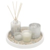 5 Pcs Fragrance Gift Set on Round White Wooden Tray [654343]