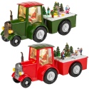 Christmas Scene Light Up Tractor With Trailer [695216]