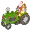 LED Santa In A Tractor With Steam [730436]