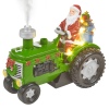 LED Santa In A Tractor With Steam [730436]