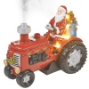 LED Santa In A Tractor With Steam [730436]