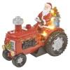 LED Santa In A Tractor With Steam [730436]