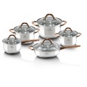 10 Pcs Cookware Set Gourmet Line Colour Handles