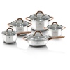 10 Pcs Cookware Set Gourmet Line Copper