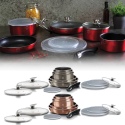 12 Pc (14Pc) Space Saving Cookware Set With Lid
