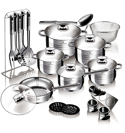 Gourmet Line 27 Pcs Stainless Steel Jumbo Cookware Set [769991]