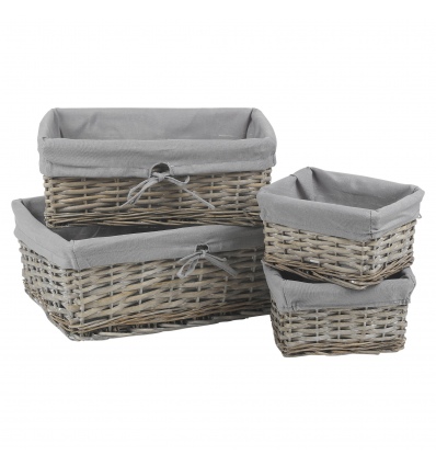 4 Pc Willow Storage Baskets [29702]