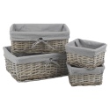 4 Pc Willow Storage Baskets [29702]