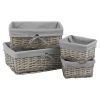 4 Pc Willow Storage Baskets [29702]