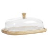 Wooden Butter Dish With Acrylic Dome [001034]