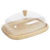 Wooden Butter Dish With Acrylic Dome [001034]