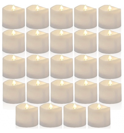 24 Warm White Votive Tealight Candles [X000OZE1E5]