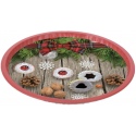 Red Christmas Design Metal Cookie Tray [[793776]