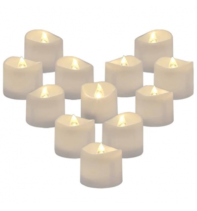 12 Warm White LED Votive Tea Light Candles [X000HVPCUX]