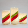 3 Coloured Wax Flameless LED Pillar Candles with 5 Hr Timer [X000WJD9D7]