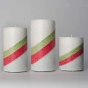 3 Coloured Wax Flameless LED Pillar Candles with 5 Hr Timer [X000WJD9D7]