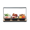 Wooden Appetizer Tray with Metal Bar 7 Pcs [173863]