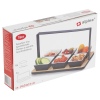 Wooden Appetizer Tray with Metal Bar 7 Pcs [173863]