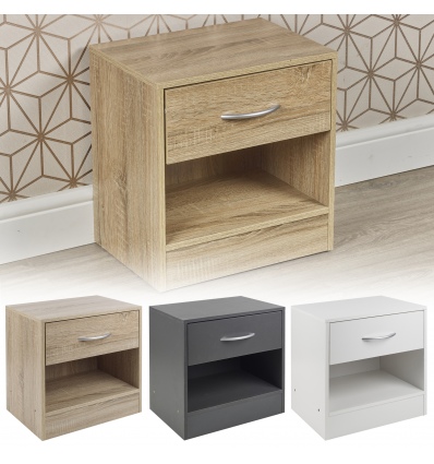 Compact Bedside Table With 1 Drawer