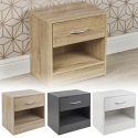 Compact Bedside Table With 1 Drawer