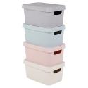 3.6L X-Small Pastel Coloured Lidded Storage Boxes