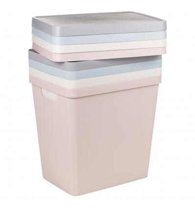 26L Large Pastel Coloured Lidded Storage Boxes [525636]