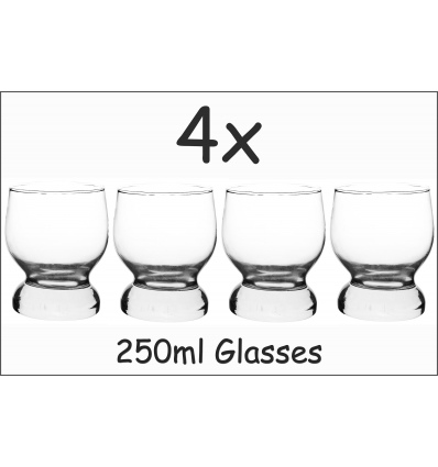 4x Curvy Scotch Glasses [325217] 