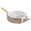 URBN-CHEF Rose Gold Pots & Pans With Wood Look Handles