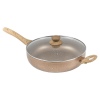 URBN-CHEF Rose Gold Pots & Pans With Wood Look Handles