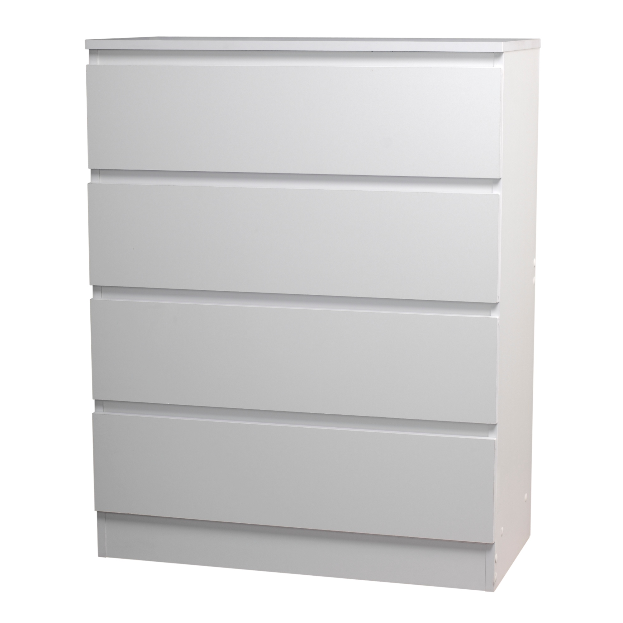 Oak & White Modern Handleless Chest of 4 Drawers Bedroom Dresser
