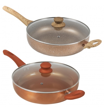 URBN-CHEF Deep Sauce Pans With 2 Handles