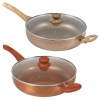 URBN-CHEF Deep Sauce Pans With 2 Handles