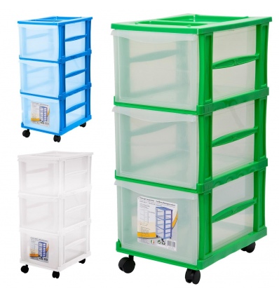 3 Drawer Plastic Storage Organiser [789095]