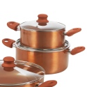 URBN-CHEF Copper Casserole Pans With Lids