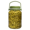 Single Harvest Storage Jar With Green Plastic Lid and Handle