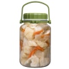 Single Harvest Storage Jar With Green Plastic Lid and Handle