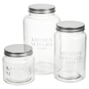 Glass Storage Jar With Metal Lid