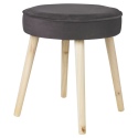 Round Cushioned Stool With 4 Wooden Legs [899481]