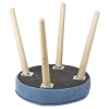 Round Cushioned Stool With 4 Wooden Legs [899481]